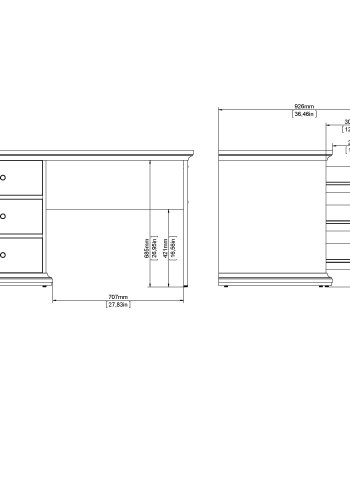 TVILUM Paris Skrivbord - Paket