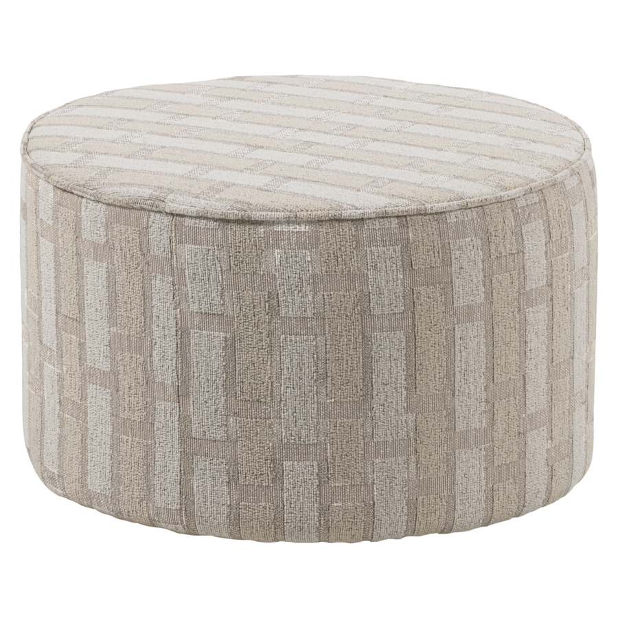 WOOOD Sarli puff Lav Chenille Natur/Beige [Fsc]