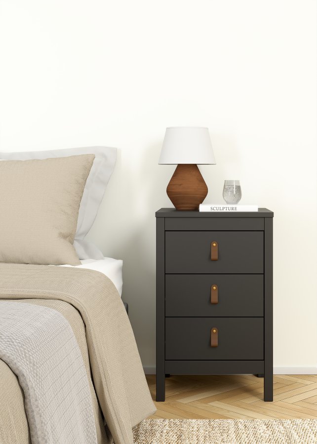 TVILUM Madrid nattbord med 3 skuffer - Parcel