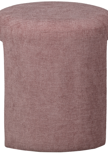 WOOOD Charlie skammel, rund - blush chenille stof (45)