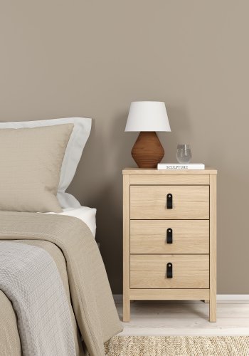 TVILUM Madrid Nattduksbord med 3 l�dor - Parcel