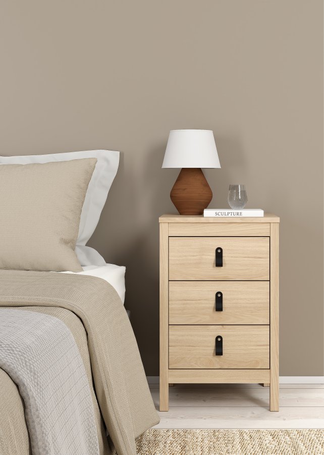 TVILUM Madrid nattbord med 3 skuffer - Parcel