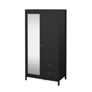 TVILUM Madrid Garderob med 1 d&ouml;rr + 1 spegeld&ouml;rr + 2 l�dor - Paket