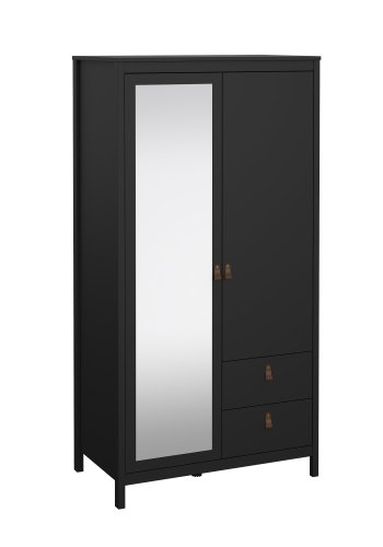 TVILUM Madrid Garderob med 1 d�rr + 1 spegeld�rr + 2 l�dor - Paket