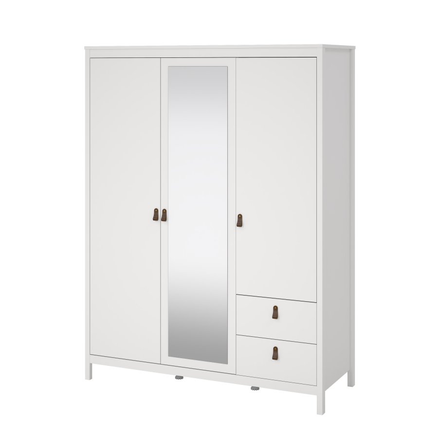 TVILUM Madrid Garderob med 2 d&ouml;rrar + 1 spegeld&ouml;rr + 2 l�dor - Paket