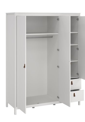 TVILUM Madrid Garderob med 2 d&ouml;rrar + 1 spegeld&ouml;rr + 2 l�dor - Paket