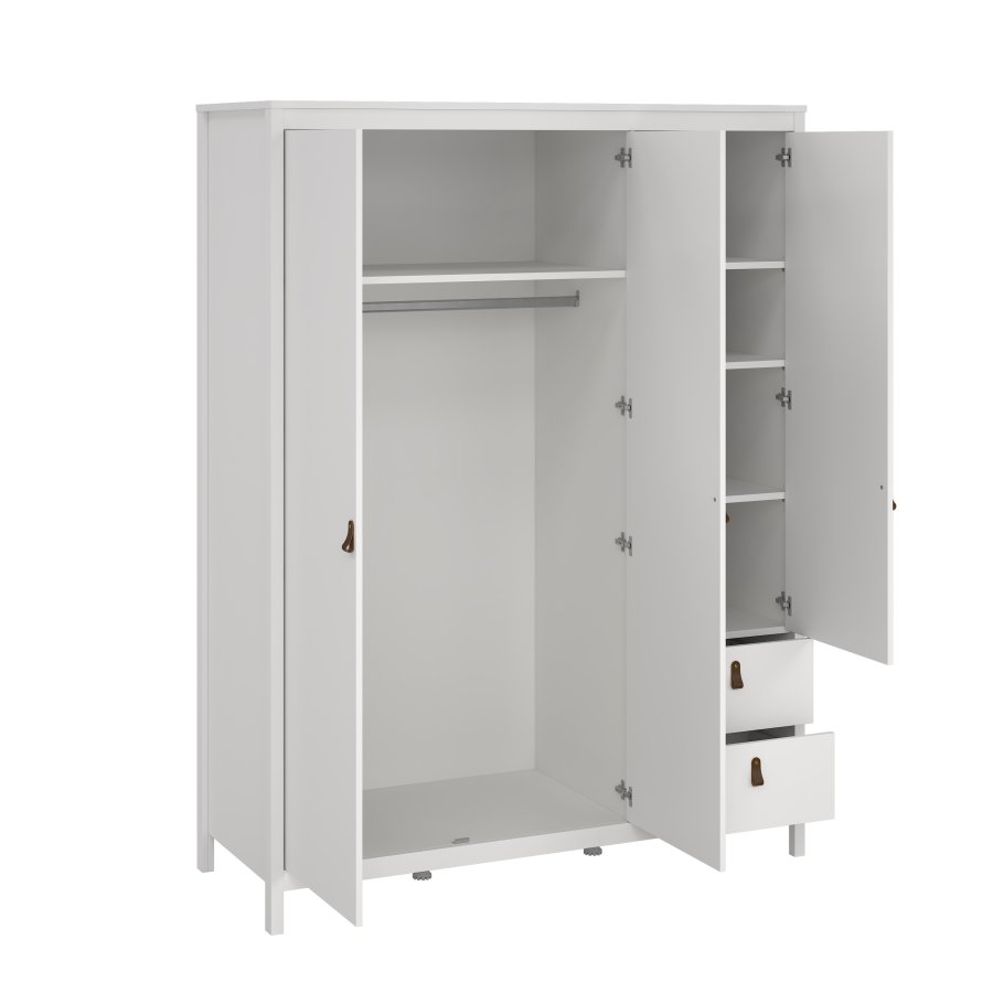 TVILUM Madrid Garderob med 2 d&ouml;rrar + 1 spegeld&ouml;rr + 2 l�dor - Paket