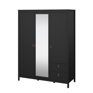 TVILUM Madrid Garderob med 2 d&ouml;rrar + 1 spegeld&ouml;rr + 2 l�dor - Paket