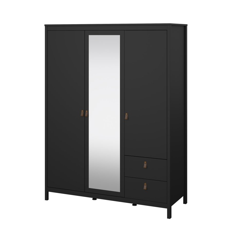 TVILUM Madrid Garderob med 2 d&ouml;rrar + 1 spegeld&ouml;rr + 2 l�dor - Paket