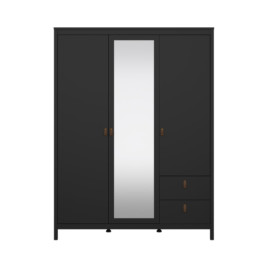 TVILUM Madrid Garderob med 2 d&ouml;rrar + 1 spegeld&ouml;rr + 2 l�dor - Paket