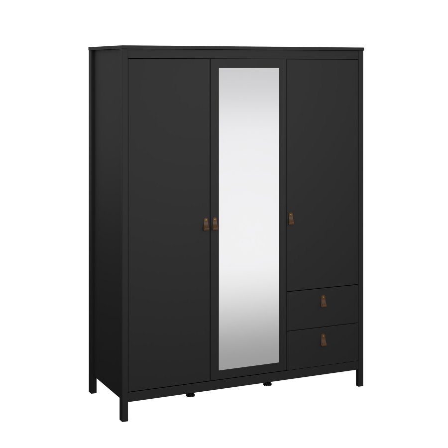 TVILUM Madrid Garderob med 2 d&ouml;rrar + 1 spegeld&ouml;rr + 2 l�dor - Paket