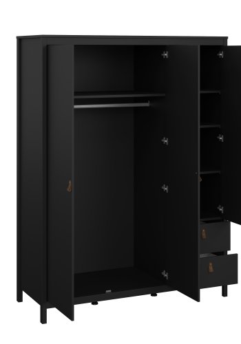 TVILUM Madrid Garderob med 2 d&ouml;rrar + 1 spegeld&ouml;rr + 2 l�dor - Paket