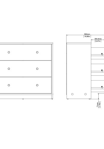 TVILUM Mai Kommode med 3 skuffer