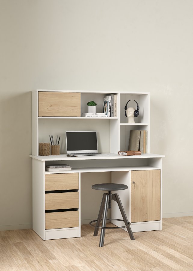 TVILUM Function Plus skrivbord 1 d&ouml;rr + 3 l�dor - Paket