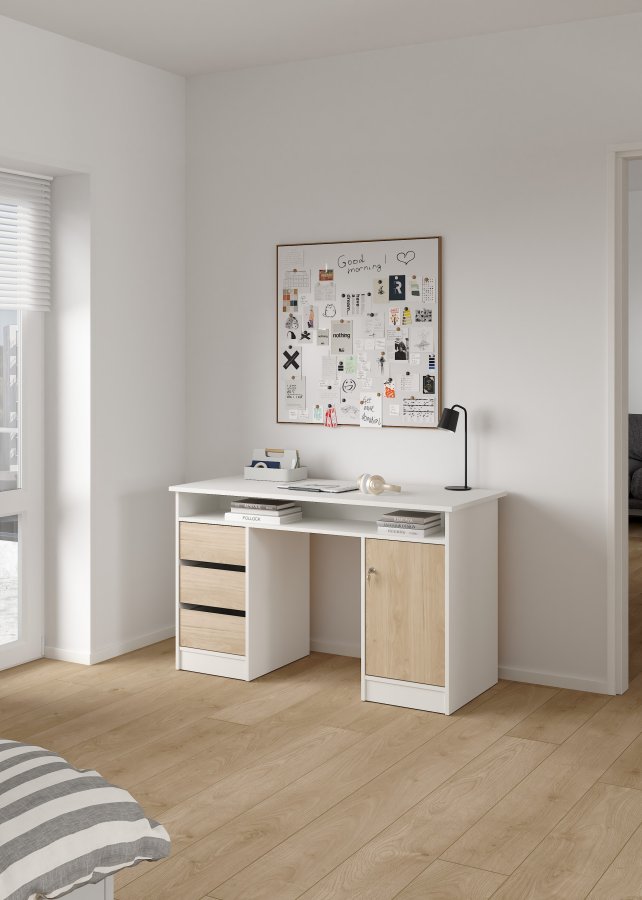 TVILUM Function Plus skrivbord 1 d&ouml;rr + 3 l�dor - Paket