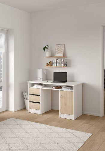 TVILUM Function Plus skrivebord 1 d�r + 3 skuffer - Pakke