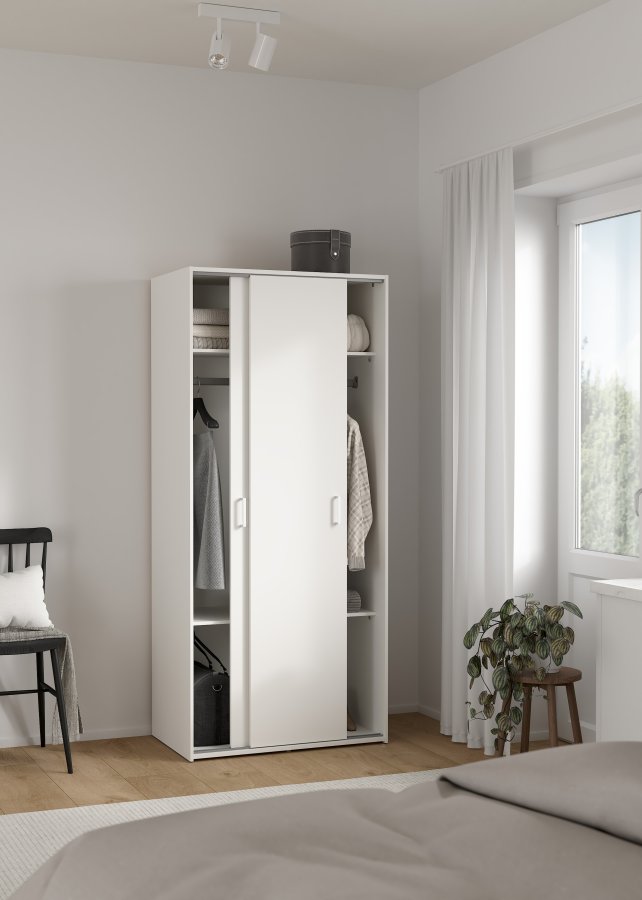 TVILUM Space Garderob med 2 skjutd&ouml;rrar - Parcel