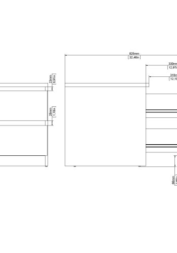 TVILUM Naia nattbord med 2 skuffer - Pakke