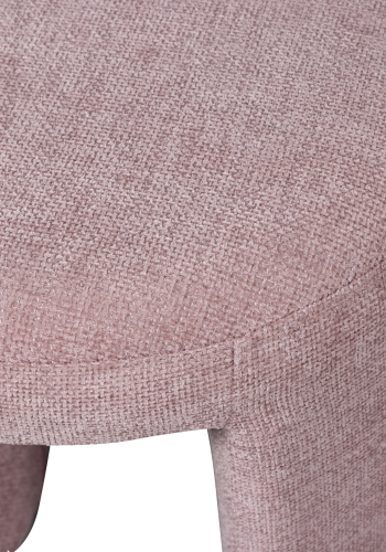 WOOOD Charlie skammel, rund - blush chenille stof (45)