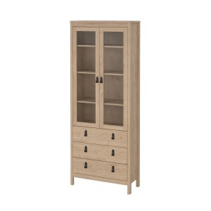 TVILUM Madrid porcel�nsskab 2 d�re med glas + 3 skuffer - Parcel
