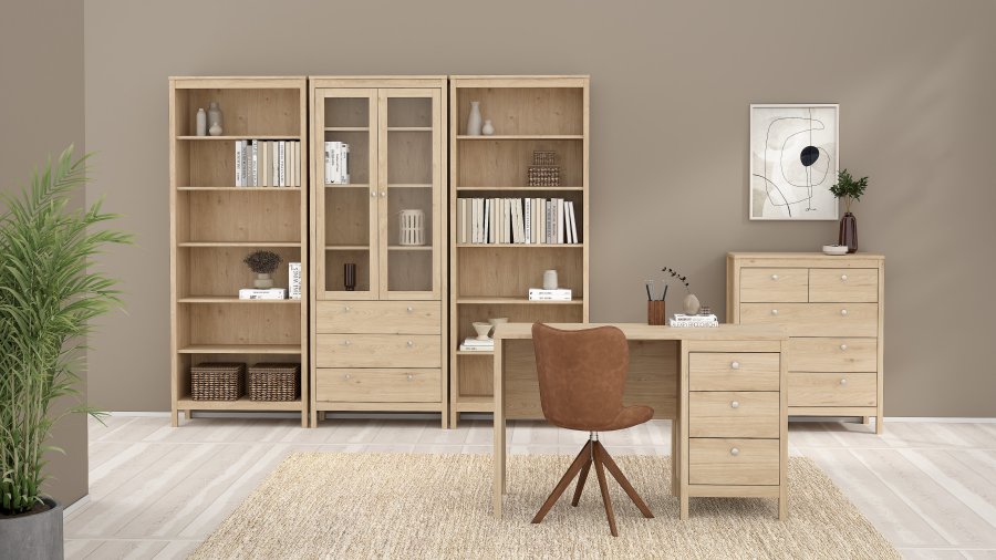 TVILUM Madrid Skrivbord 3 l�dor - Paket