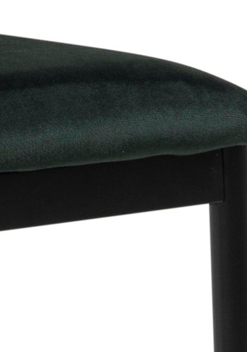 ACT NORDIC Demina spisebordstol - mrkegrnn polyester og sort metall