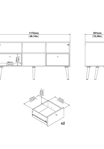 TVILUM Bodo TV-enhed 2 skuffer
