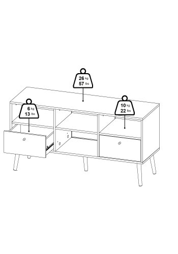 TVILUM Bodo TV-enhed 2 skuffer