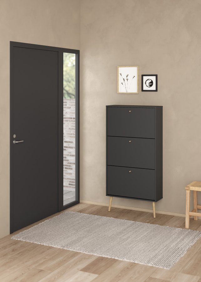 TVILUM Bodo skosk�p med 3 g�ngj&auml;rnsd&ouml;rrar - Parcel