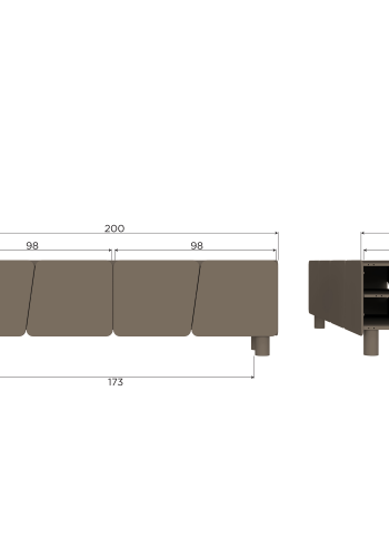 WOOOD Root TV-skap 200 cm furu tr�ffelbrun [Fsc]