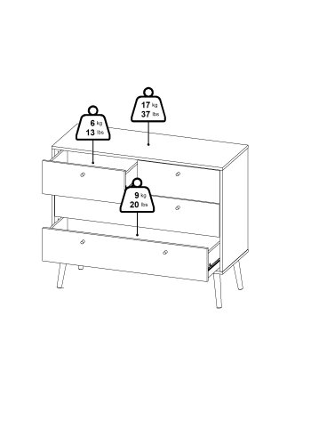 TVILUM Bodo Byr� 2 + 2 - Paket