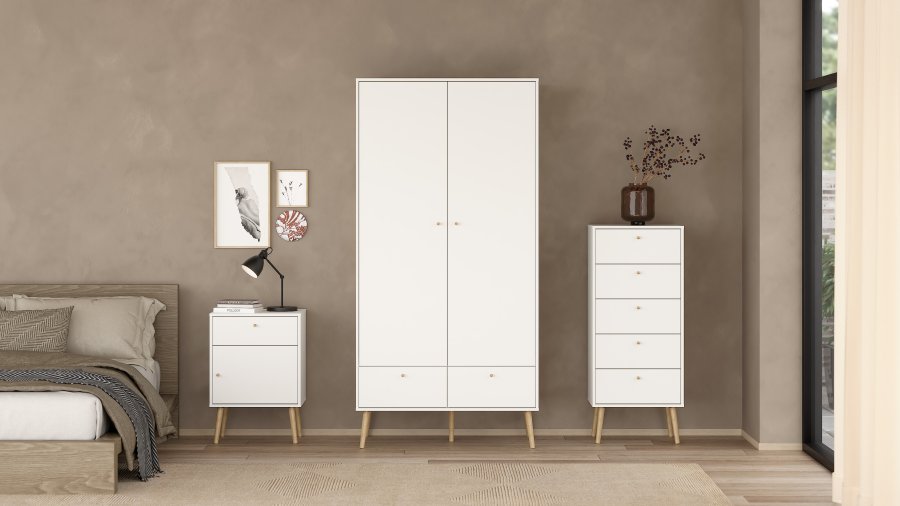 TVILUM Bodo Garderob med 2 d&ouml;rrar + 2 l�dor - Paket