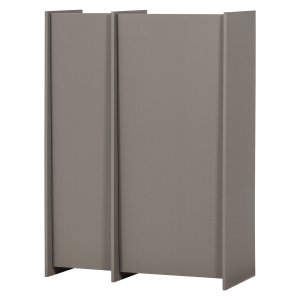 WOOOD Brock-skap med 2 d�rer, askefiner, varm gr� [Fsc]