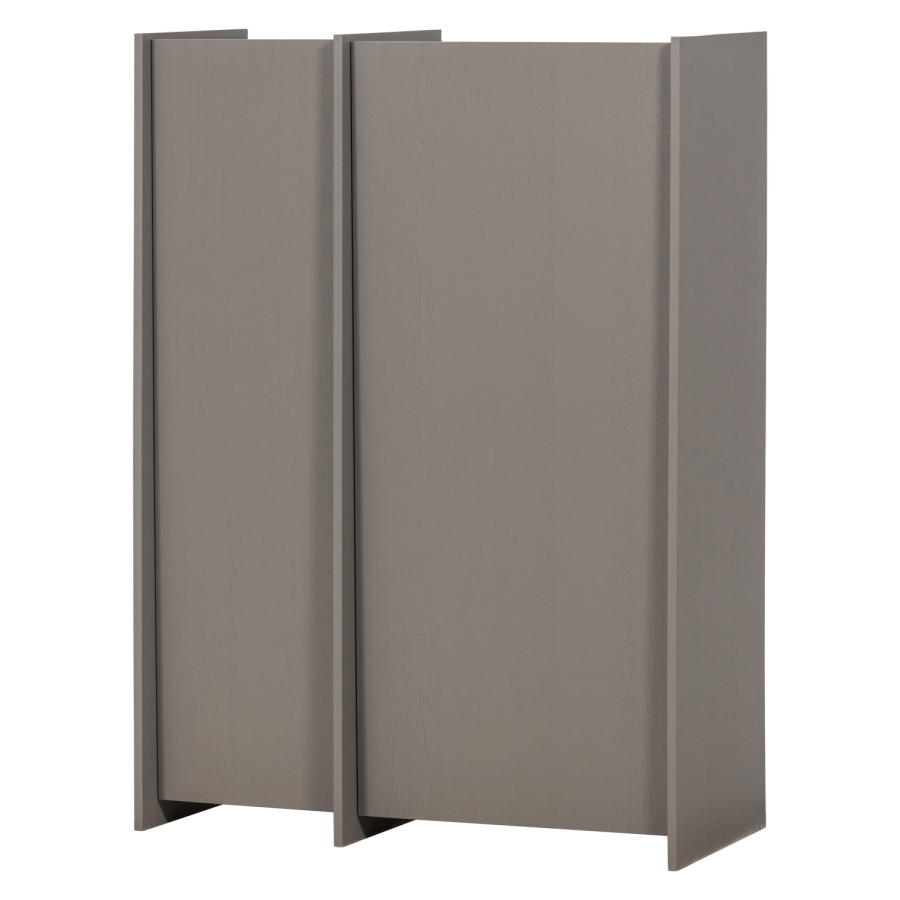 WOOOD Brock-skap med 2 d�rer, askefiner, varm gr� [Fsc]