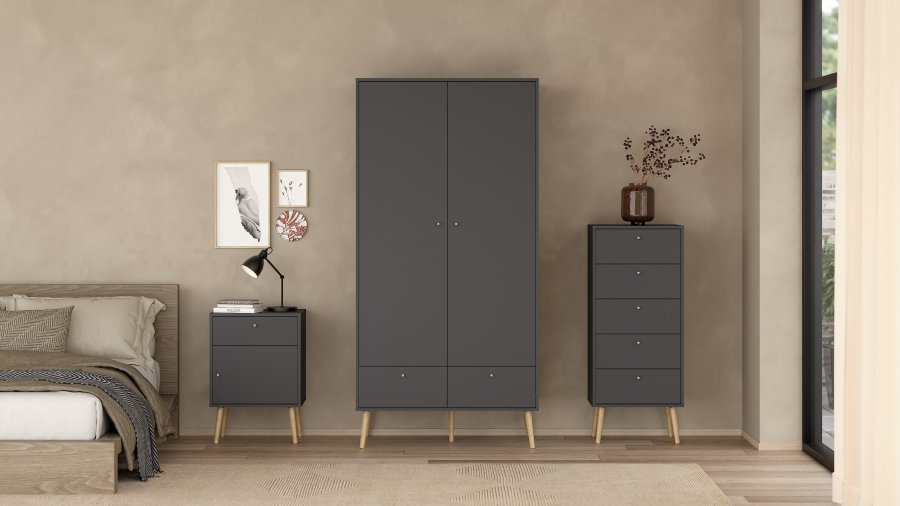 TVILUM Bodo Garderob med 2 d&ouml;rrar + 2 l�dor - Paket