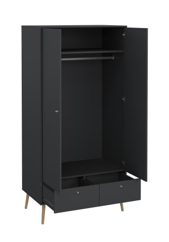 TVILUM Bodo Garderob med 2 d&ouml;rrar + 2 l�dor - Paket