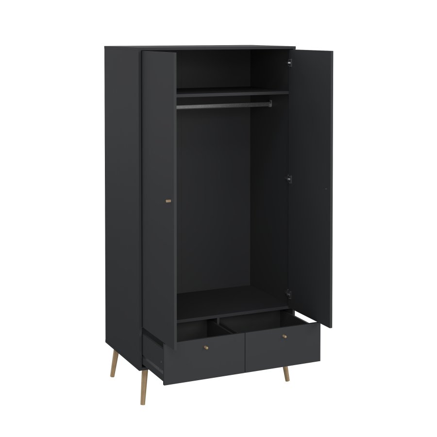 TVILUM Bodo Garderob med 2 d&ouml;rrar + 2 l�dor - Paket