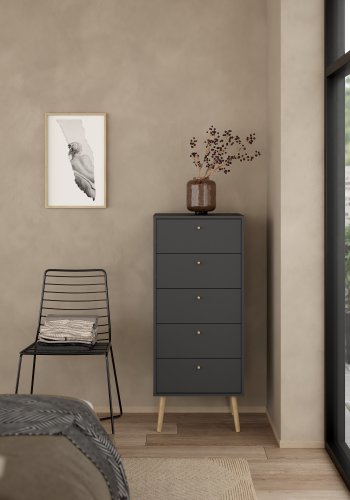 TVILUM Bodo kommode med 5 skuffer - Pakke