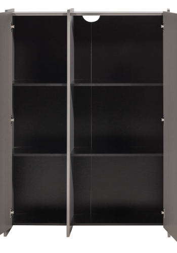 WOOOD Brock-skap med 2 d�rer, askefiner, varm gr� [Fsc]