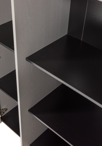 WOOOD Brock-skap med 2 d�rer, askefiner, varm gr� [Fsc]