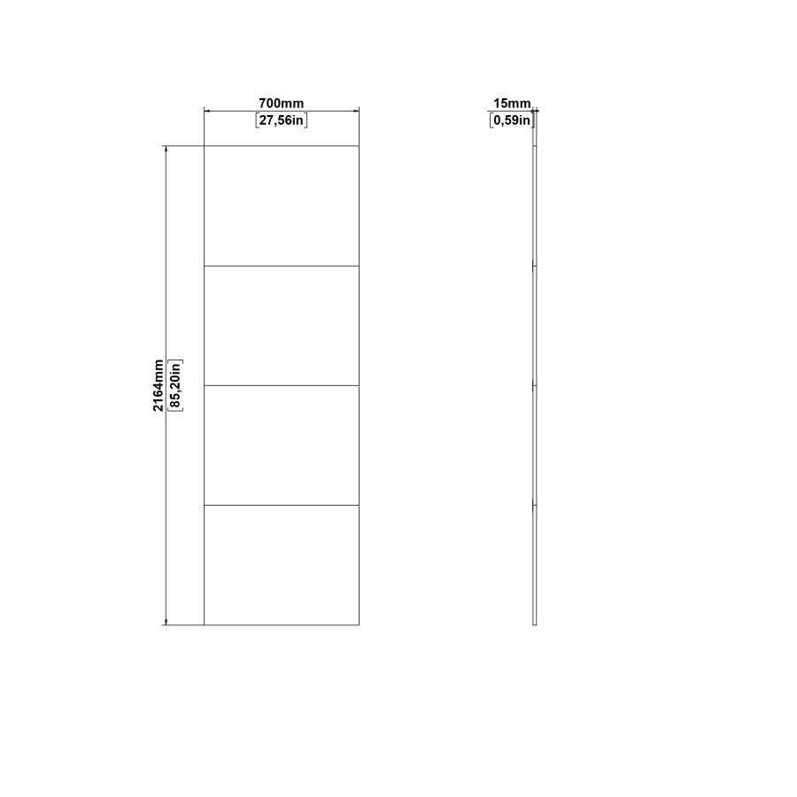 TVILUM Bergamo skjutd&ouml;rr f&ouml;r 140 x 220 cm - Paket