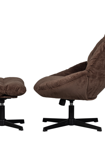 WOOOD Yaro drejestol med Hocker Espresso