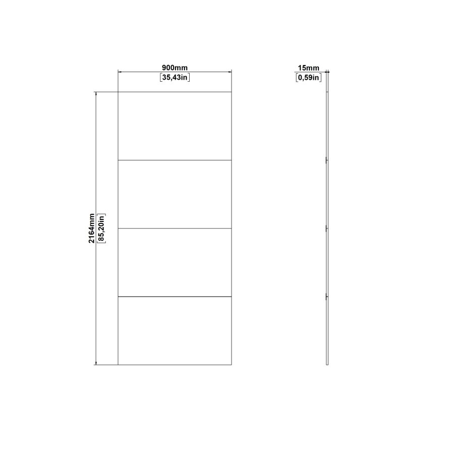 TVILUM Bergamo skjutd&ouml;rr f&ouml;r 180 x 220 cm - Paket