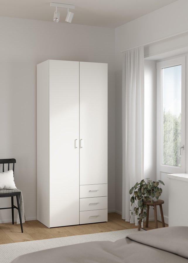 TVILUM Space Garderob med 2 d&ouml;rrar + 3 l�dor (200) - Paket