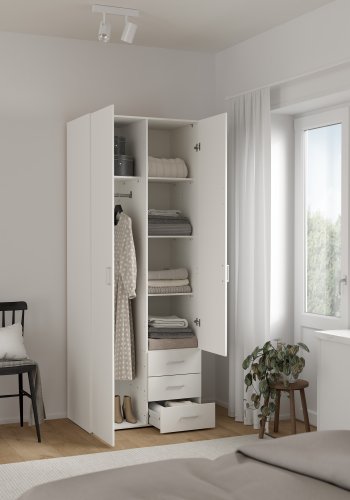 TVILUM Space Garderobe med 2 d�rer + 3 skuffer (200) - Pakke