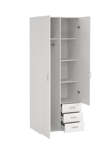 TVILUM Space Garderob med 2 d&ouml;rrar + 3 l�dor (200) - Paket