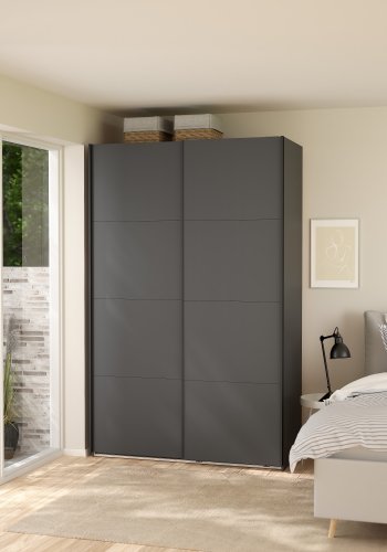 TVILUM Bergamo Garderobe med 2 skyved�rer 140 x 220 cm - Pakke