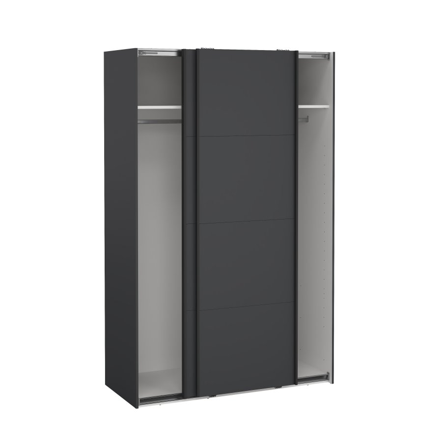 TVILUM Bergamo Garderob med 2 skjutd&ouml;rrar 140 x 220 cm - Paket