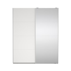 TVILUM Bergamo Garderobe med 1 skyved�r + 1 skyved�r med speil 180 x 220 cm - Pakke