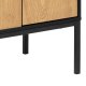 ACT NORDIC Seaford Sideboard, mit 3 Türen und 2 Schubladen – natürliches Wildeichenpapier und schwarzes MDF/Metall